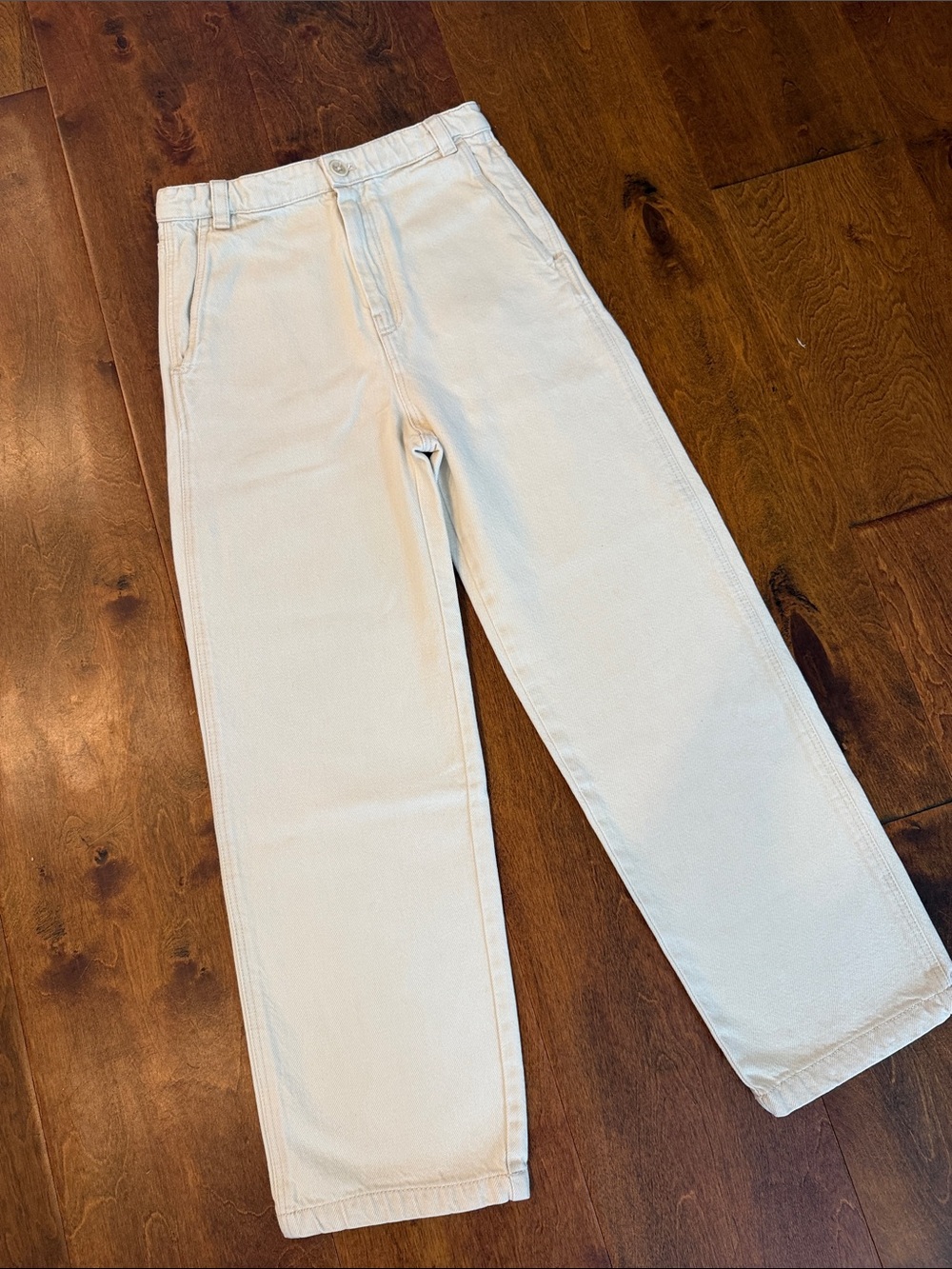 Zara Boys Straight Fit Light Beige Jeans